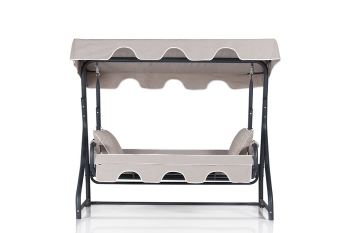 Hanah Home Silla Columpio Triple Jardín Metal Multicolor 240 kg